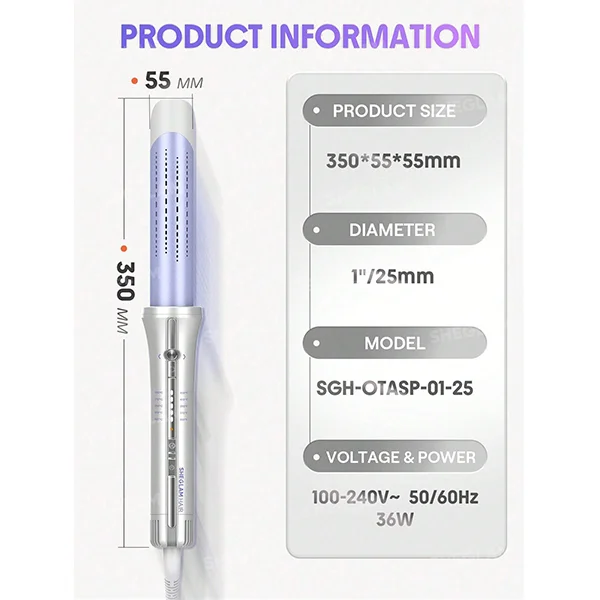 فر کننده و حالت دهنده مو شیگلم مدل Airflow Styler Pro-۲۵mm